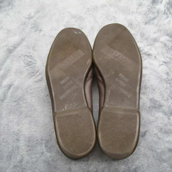 Bally Dress Shoes Mens 8 E Brown Leather Slip‎ On Switzerland Rare Two Tone main image 7
